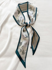 Urban Silk Imitation Letter Floral Printed Scarf