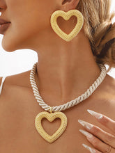 Heart Shape Necklaces Accessories + Drop Earrings