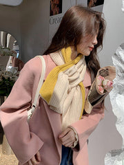 Simple Keep Warm Contrast Color Shawl&Scarf