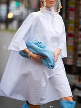 Buttoned Solid Color Tied Loose Three-Quarter Sleeves Lapel Blouses&Shirts Tops