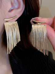 Solid Color Tasseled Earrings Accessories Eardrop