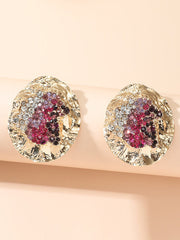 Geometric Rhinestone Shiny Irregularity Earrings Accessories