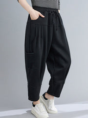 Casual Split-Joint Drawstring High Waisted Harem Pants