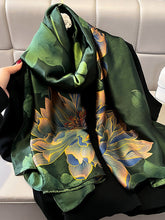 Flower Print See-Through Shawl&Scarf