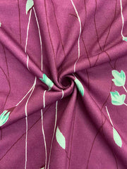 Flower Print A-Line Loose Round-Neck Mini Dresses