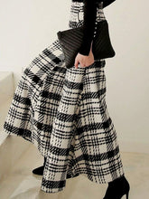 Urban Wide Leg Loose Plaid Mid Waist Pants