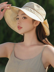 Bowknot Split-Joint Sun Hat Fisherman Hat