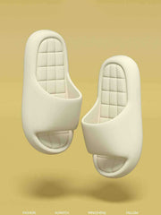 Open Toe Solid Color Slippers Platform Shoes