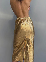 Solid Color A-line Skirts Bottoms