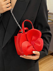 Flower Shape Pleated Split-Joint Tote Bags Handbags Crossbody Bags Bags