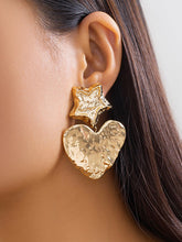 Heart Shape Solid Color Star Shape Normcore Earrings Accessories