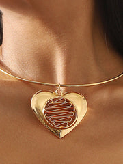 Heart Shape Hollow Necklaces Accessories