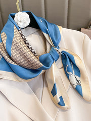 Animal Printed Houndstooth Square Scarfs&Hats