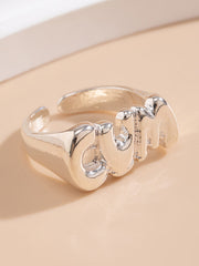 Adjustable Geometric Hollow Normcore Rings Accessories