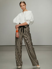 Puff Sleeves Buttoned Solid Color Blouses&Shirts Tops