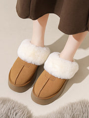 Round-Toe Split-Joint Slippers Platform Shoes