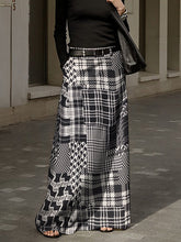 H-Line Loose Houndstooth Plaid Skirts Bottoms