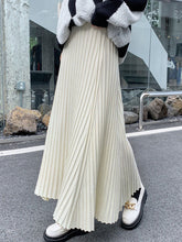 Pleated Solid Color A-Line High Waisted Skirts Bottoms