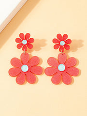 Flower Shape Earrings Accessories Drop Earrings