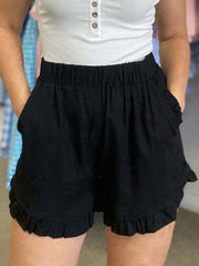 Elasticity High-Waisted Solid Color Split-Front Loose Wide Leg Shorts