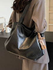 Solid Color Zipper Tote Bags Handbags