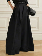 Stylish Loose High Waisted Solid Color Wide Leg Pants