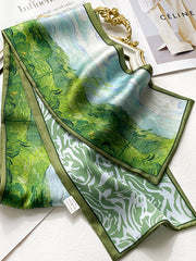 Original Artistic Retro Contrast Color Printed Scarf