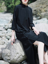 Vintage Solid Buckle Long Cheongsams