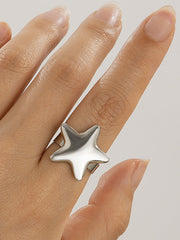 Adjustable Star Shape Normcore Rings Accessories