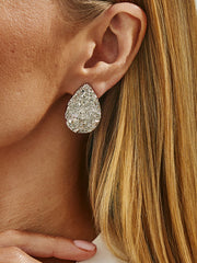 Geometric Shiny Water Drop Earrings Accessories