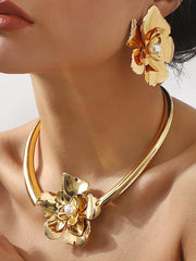 Flower Shape Necklaces Accessories Drop Earrings