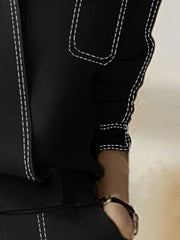 Split-Joint Long Sleeves Loose V-Neck Cardigan Tops
