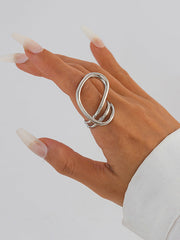 Geometric Shiny Irregularity Rings Accessories