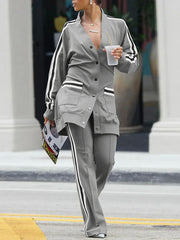 Long Sleeves Split-Joint V-Neck Outerwear