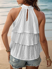 Layered Solid Color Sleeveless Vest Top