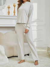 Elasticity Solid Color Split-Joint High-Low Long Sleeves Hooded Pajama Sets