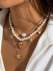 Animal Shape Beaded Chains Necklaces Accessories Dainty Necklace Three Pieces