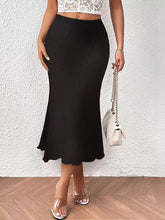 Elasticity Solid Color High Waisted Loose Skirts