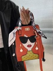 Figure Printed Split-Joint Handbags Crossbody Bags Bags