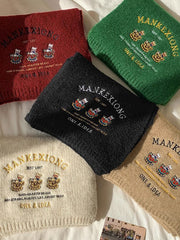 Keep Warm Knitted Letters Scarf