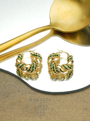 Geometric Rhine Stones Earrings Accessories