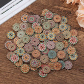 Bohemia Printed Wooden Sewing Buttons