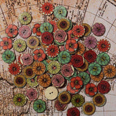 Vintage Colorful Printed Round Buttons