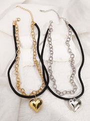Chains Heart Shape Necklaces Accessories Choker Necklace