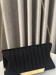 Chains Geometric Pleated Shiny Mini Bags Evening Bags & Clutches Crossbody Bags