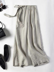Loose Wide Leg Solid Color Pants