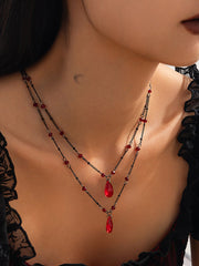 Double Layered Geometric Necklaces Accessories