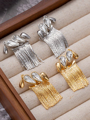 Detachable Geometric Rhine Stones Tasseled Normcore Drop Earrings