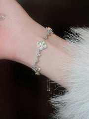 Adjustable Geometric Rhine Stones Shiny Bracelet Accessories