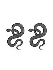 Snake Shape Solid Color Drop Earrings